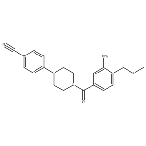 4-[1-[3-Amino-4-(methoxymethyl)benzoyl]piperidin-4-yl]benzonitrile Structure