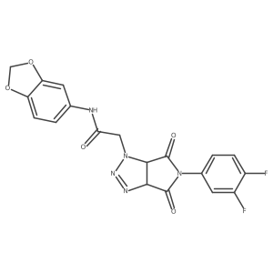 N-(1,3-benzodioxol-5-yl)-2-[5-(3,4-difluorophenyl)-4,6-dioxo-4,5,6,6a-tetrahydropyrrolo[3,4-d][1,2,3]triazol-1(3aH)-yl]acetamide Structure