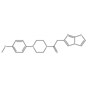 2-Imidazo[2,1-b]thiazol-6-yl-1-[4-(4-methoxyphenyl)-1-piperazinyl]ethanone结构式