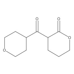3-(tetrahydropyran-4-carbonyl)tetrahydropyran-2-one结构式