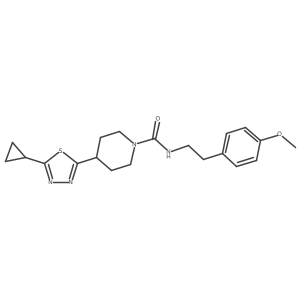 4-(5-cyclopropyl-1,3,4-thiadiazol-2-yl)-N-(4-methoxyphenethyl)piperidine-1-carboxamide Structure