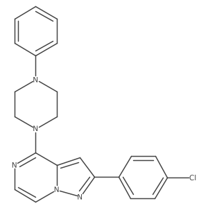 2-(4-Chlorophenyl)-4-(4-phenylpiperazin-1-yl)pyrazolo[1,5-a]pyrazine Structure