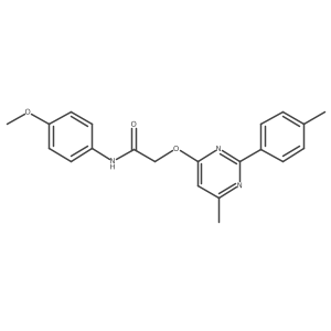 N-(4-methoxyphenyl)-2-{[6-methyl-2-(4-methylphenyl)pyrimidin-4-yl]oxy}acetamide结构式