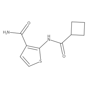 2-(Cyclobutanecarboxamido)thiophene-3-carboxamide结构式