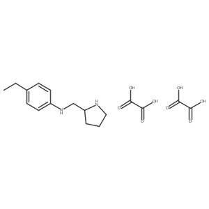 4-Ethyl-N-(2-pyrrolidinylmethyl)aniline dioxalate结构式