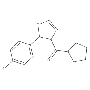 rel-[(4R,5S)-5-(4-Fluorophenyl)-4,5-dihydro-4-oxazolyl]-1-pyrrolidinylmethanone结构式