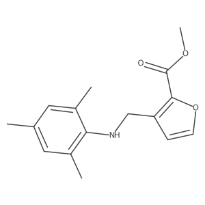 Methyl 3-[[(2,4,6-trimethylphenyl)amino]methyl]-2-furancarboxylate Structure