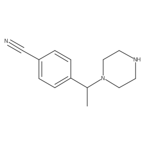 4-[1-(Piperazin-1-yl)ethyl]benzonitrile结构式