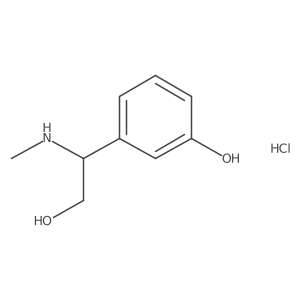 3-[2-Hydroxy-1-(methylamino)ethyl]phenol;hydrochloride Structure