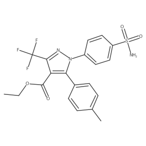 ethyl 1-(4-(aminosulfonyl)phenyl)-3-(trifluoromethyl)-5-p-tolyl-1H-pyrazole-4-carboxylate Structure