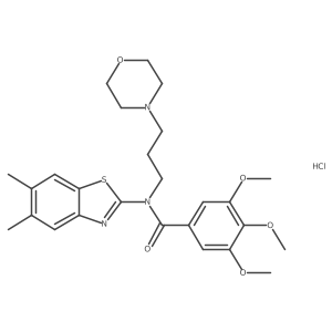 N-(5,6-dimethylbenzo[d]thiazol-2-yl)-3,4,5-trimethoxy-N-(3-morpholinopropyl)benzamide hydrochloride结构式