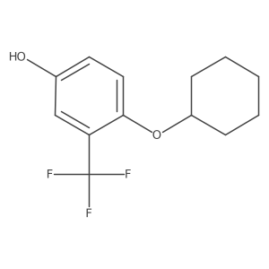 4-(Cyclohexyloxy)-3-(trifluoromethyl)phenol Structure