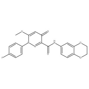 N-(2,3-dihydro-1,4-benzodioxin-6-yl)-1-(4-fluorophenyl)-6-methoxy-4-oxo-1,4-dihydropyridazine-3-carboxamide结构式