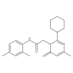 N-(2,4-dimethylphenyl)-2-[4-methyl-6-oxo-2-(piperidin-1-yl)-1,6-dihydropyrimidin-1-yl]acetamide Structure
