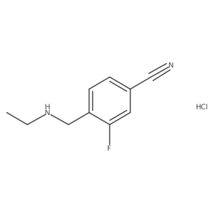 4-[(Ethylamino)methyl]-3-fluorobenzonitrile hydrochloride结构式