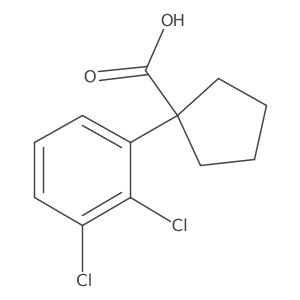 1-(2,3-Dichlorophenyl)cyclopentanecarboxylic Acid结构式