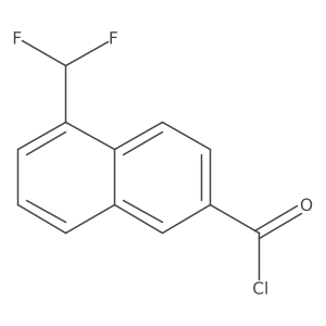 1-(Difluoromethyl)naphthalene-6-carbonyl chloride结构式