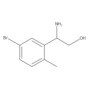 2-Amino-2-(5-bromo-2-methylphenyl)ethan-1-ol结构式