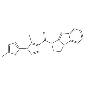 (2,3-dihydro-1H-benzo[d]imidazo[1,2-a]imidazol-1-yl)(5-methyl-1-(5-methylthiazol-2-yl)-1H-1,2,3-triazol-4-yl)methanone Structure