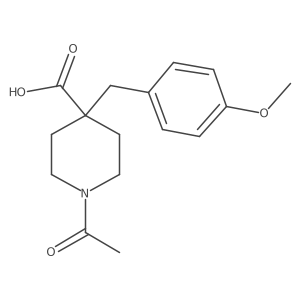 1-Acetyl-4-(4-methoxybenzyl)piperidine-4-carboxylic acid结构式