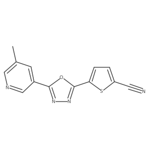 5-[5-(5-Methyl-3-pyridyl)-1,3,4-oxadiazol-2-yl]thiophene-2-carbonitrile Structure