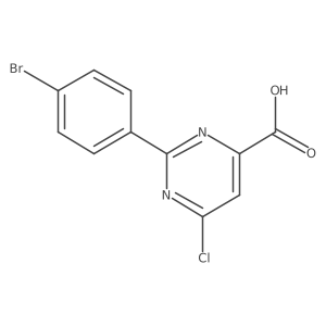 2-(4-Bromophenyl)-6-chloropyrimidine-4-carboxylic acid结构式