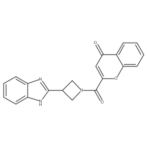 2-(3-(1H-benzo[d]imidazol-2-yl)azetidine-1-carbonyl)-4H-chromen-4-one结构式