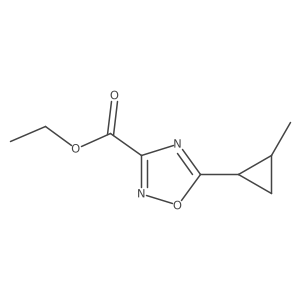 Ethyl 5-(2-methylcyclopropyl)-1,2,4-oxadiazole-3-carboxylate结构式