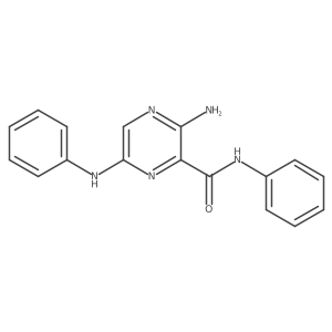 3-amino-6-anilino-N-phenyl-pyrazine-2-carboxamide结构式