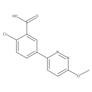 2-Chloro-5-(6-methoxy-3-pyridazinyl)benzoic acid结构式