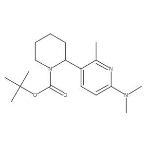 tert-butyl 2-[6-(dimethylamino)-2-methyl-3-pyridyl]piperidine-1-carboxylate结构式