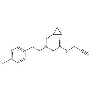 2-{[2-(4-chlorophenyl)ethyl](cyclopropylmethyl)amino}-N-(cyanomethyl)acetamide Structure