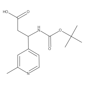 (3S)-3-{[(tert-butoxy)carbonyl]amino}-3-(2-methylpyridin-4-yl)propanoic acid Structure