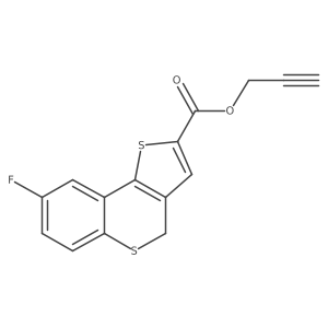4H-Thieno[3,2-c][1]benzothiopyran-2-carboxylic acid, 8-fluoro-, 2-propyn-1-yl ester Structure