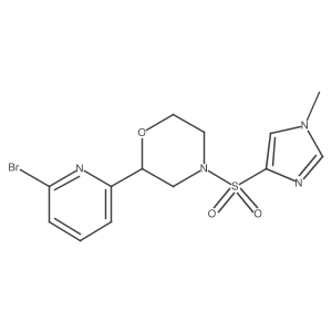 2-(6-bromopyridin-2-yl)-4-((1-methyl-1H-imidazol-4-yl)sulfonyl)morpholine Structure