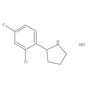 (S)-2-(2-Chloro-4-fluorophenyl)pyrrolidine hcl Structure