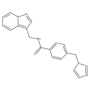 4-((1H-imidazol-1-yl)methyl)-N-(pyrazolo[1,5-a]pyridin-3-ylmethyl)benzamide结构式