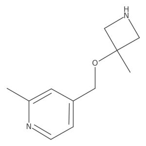 2-Methyl-4-[(3-methylazetidin-3-yl)oxymethyl]pyridine Structure