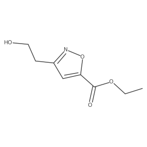 3-(2-Hydroxy-ethyl)-isoxazole-5-carboxylic acid ethyl ester Structure
