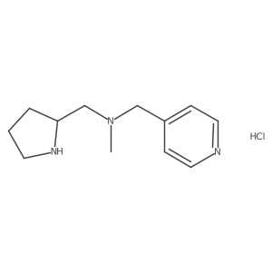 N-methyl-1-(pyridin-4-yl)-N-(pyrrolidin-2-ylmethyl)methanamine hydrochloride结构式
