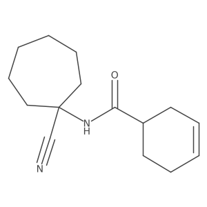 N-(1-Cyanocycloheptyl)cyclohex-3-ene-1-carboxamide结构式