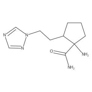 1-amino-2-[2-(1H-1,2,4-triazol-1-yl)ethyl]cyclopentane-1-carboxamide结构式
