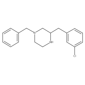 (R)-1-Benzyl-3-(3-chlorobenzyl)piperazine结构式
