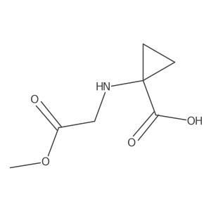 1-[(2-Methoxy-2-oxoethyl)amino]cyclopropane-1-carboxylic acid结构式