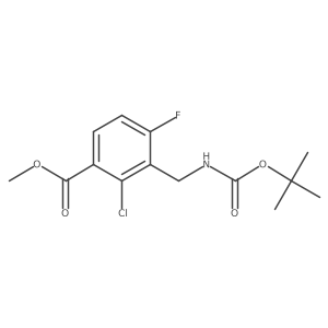 methyl 3-[(tert-butoxycarbonylamino)methyl]-2-chloro-4-fluoro-benzoate结构式