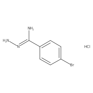 N-amino-4-bromobenzene-1-carboximidamide hydrochloride Structure