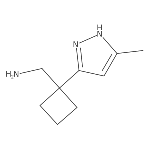 [1-(5-methyl-1H-pyrazol-3-yl)cyclobutyl]methanamine Structure