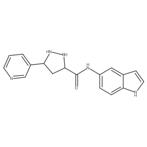N-(1H-indol-5-yl)-5-pyridin-3-ylpyrazolidine-3-carboxamide Structure