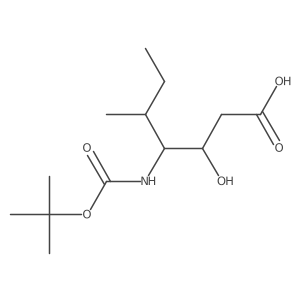 (3S,4R,5R)-4-((tert-Butoxycarbonyl)amino)-3-hydroxy-5-methylheptanoic acid结构式