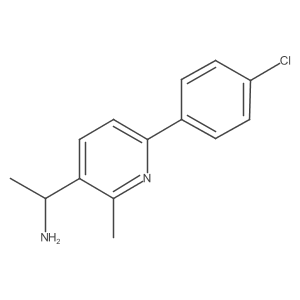 1-(6-(4-Chlorophenyl)-2-methylpyridin-3-yl)ethanamine Structure